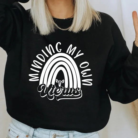 Minding My Own Uterus Graphic Sweatshirt - Picture 2 of 4